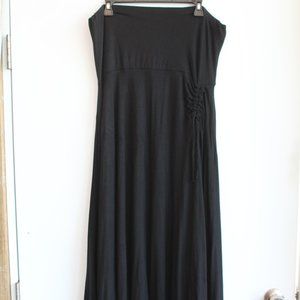 Kaliyana Artwear Black Asymmetrical Skirt/Strapless Dress